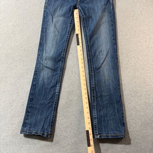 Miss Me Jeans Womens 28 Blue Irene Skinny Flap Pockets Low Rise Stretch Denim - Picture 6 of 12